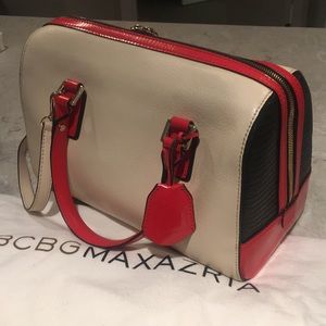 BCBG Maxazria Red, White, & Blue Block Satchel